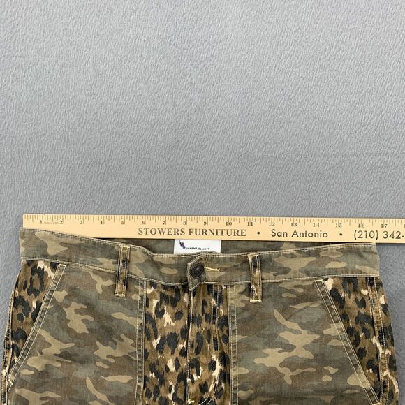 Anthropologie Current/Elliott Animal Print 30 The Clean Weslan Camo Cropped - Picture 9 of 16